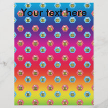 Rainbow bumblebee pattern full colour flyer