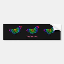 Rainbow Butterfly Bumper Sticker