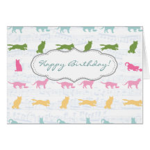 Rainbow Cat Pattern Card