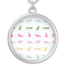 Rainbow Cat Pattern Custom Necklace