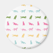 Rainbow Cat Pattern Fridge Magnet