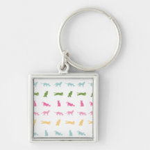 Rainbow Cat Pattern Keychain