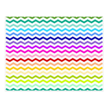 Rainbow chevron postcards