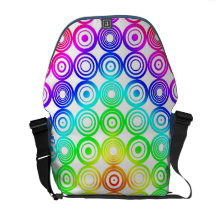 rainbow circle pattern courier bags
