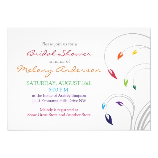 ... theme modern abstract floral floral bridal shower or wedding shower