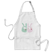 Rainbow Coloured Gumdrop Bunnies Aprons