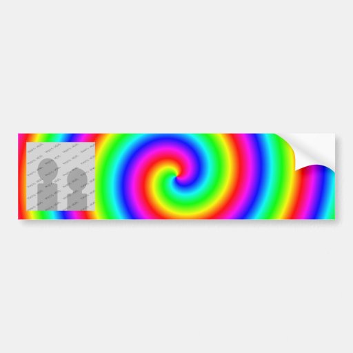 Rainbow Colours. Bright and Colourful. Custom Phot Bumper Stickers