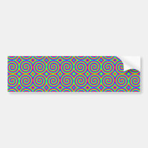 Rainbow Colours. Bright and Colourful Spirals. Bumper Stickers