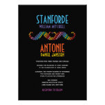 Rainbow Colours Moustache Love Gay Wedding Marriag invitations