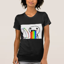 Rainbow Computer Face Guy Tee Shirt