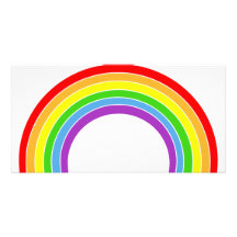 rainbow custom photo card