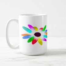 rainbow daisy mug