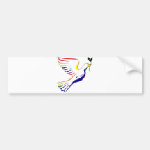 Rainbow Dove Bumper Stickers