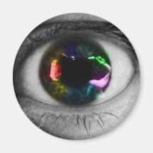 Rainbow Eye Refrigerator Magnets