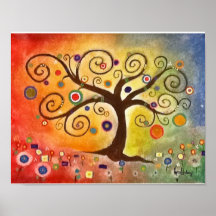 Rainbow Fine Art Tree of Life Painting Print