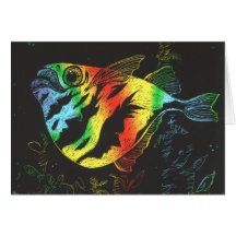 Rainbow Fish Card - Horizontal Format