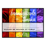 Rainbow Flower Placecards Business Card Templates