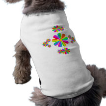 Rainbow Flowers Dog Tee