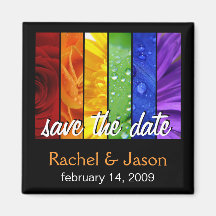 Rainbow Flowers | Save the Date Fridge Magnets