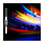 Rainbow Fractal Art Splatter Design dry erase boards