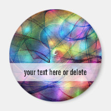 rainbow glowing lights fridge magnet