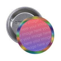 rainbow gradient photo frame pinback button