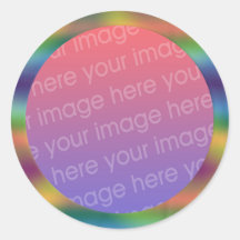 rainbow gradient photo frame stickers