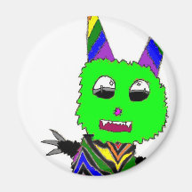 Rainbow gremlin magnet