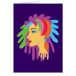 Rainbow Hair Greeting Card