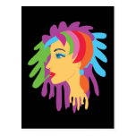 Rainbow Hair Postcard