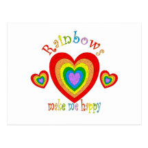 Rainbow Happiness Postcard