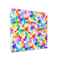 Rainbow Heart Confetti Canvas Print