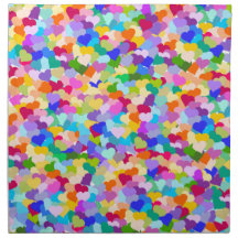 Rainbow Heart Confetti Cloth Napkins
