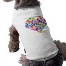 Rainbow Heart Confetti Dog Tee Shirt