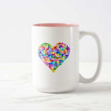 Rainbow Heart Confetti Mug