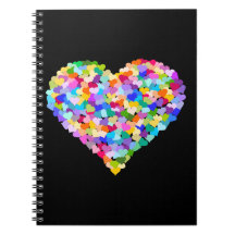 Rainbow Heart Confetti Notebook