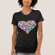 Rainbow Heart Confetti T Shirt