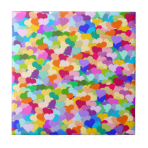 Rainbow Heart Confetti Tiles