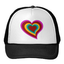 Rainbow Heart Hat