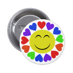 Rainbow Hearts Buttons