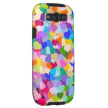 Rainbow hearts confetti
