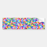 Rainbow Hearts Confetti Bumper Sticker