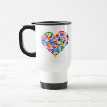 Rainbow Hearts Confetti Coffee Mug
