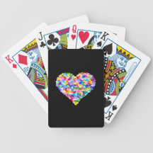 Rainbow Hearts Confetti Deck Of Cards