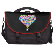 Rainbow Hearts Confetti Laptop Bags