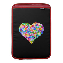 Rainbow Hearts Confetti MacBook Sleeve