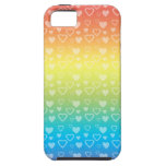 Rainbow hearts iPhone 5 cases