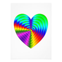 Rainbow Hearts Personalized Announcement