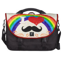 Rainbow I Heart Moustache