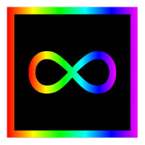 Rainbow Infinity Symbol posters
